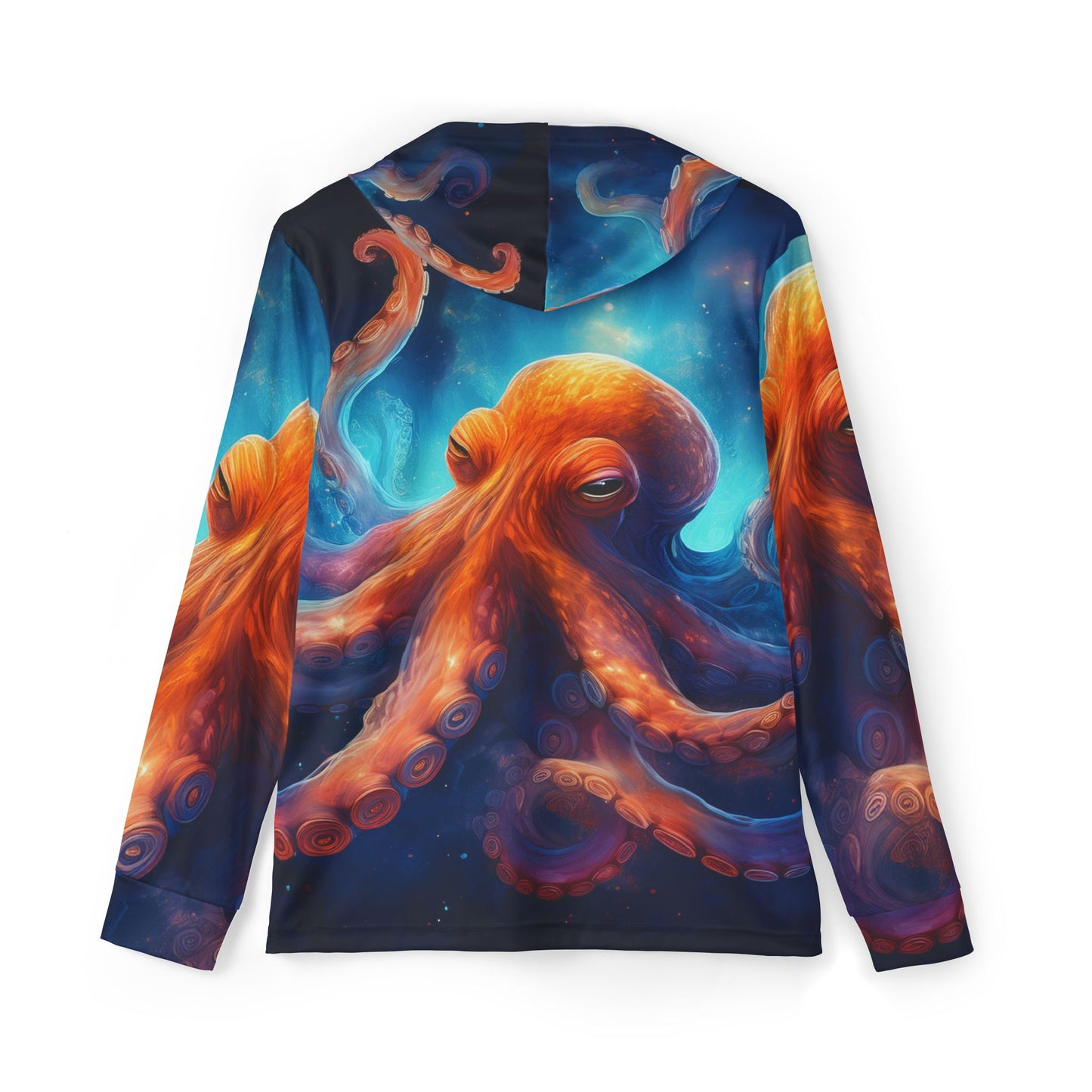 Custom Octopus Nebula Long Sleeve Hoodie (Lightweight)