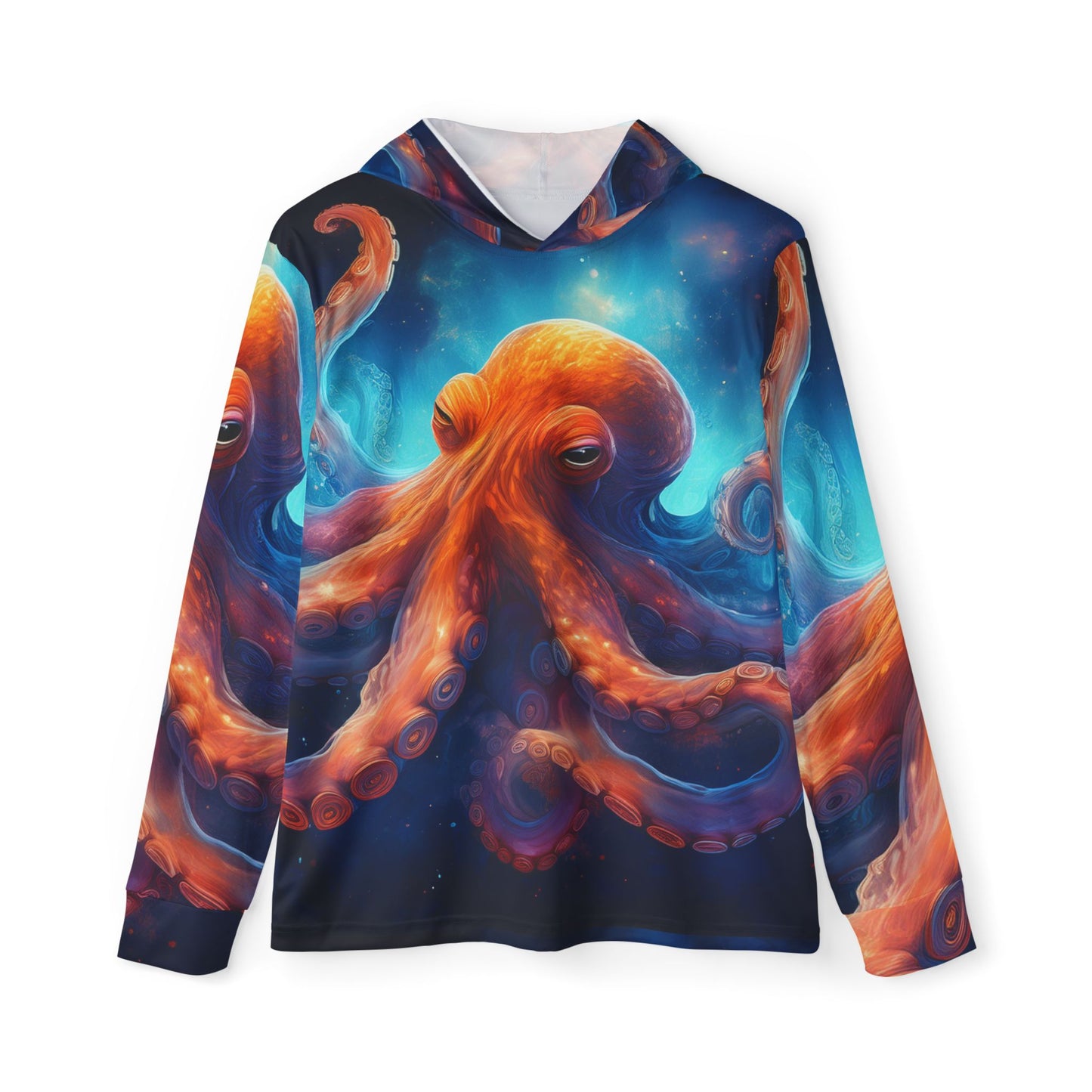 Custom Octopus Nebula Long Sleeve Hoodie (Lightweight)