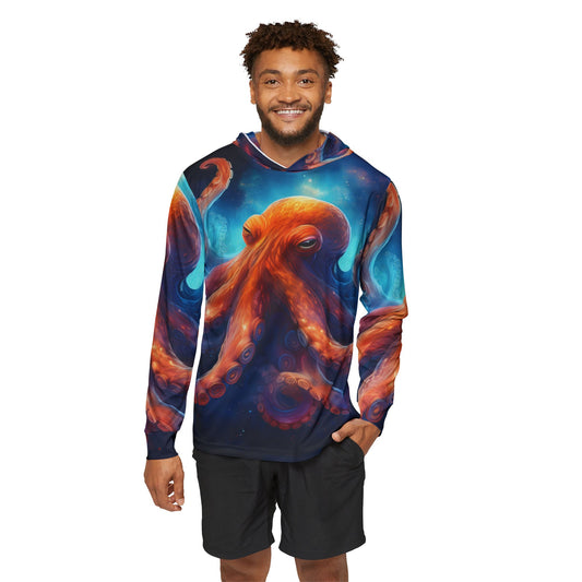 Custom Octopus Nebula Long Sleeve Hoodie (Lightweight)